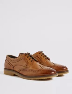 Kids' Leather Brogue Shoes (13 Small - 7 Large) brown