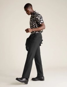 The Ultimate Black Regular Fit Trousers black