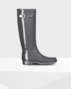 Default - Women's refined slim fit tall gloss rain boots