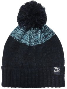Accessory Men's Mormont Colour Block Knitted Bobble Hat in Navy - Tokyo Laundry / One Size - Tokyo Laundry