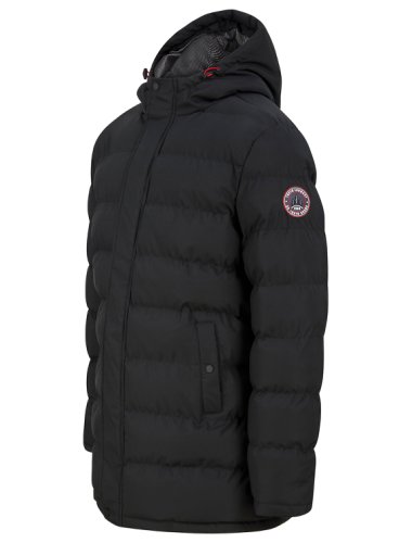 Coats / Jackets Alvar Quilted Puffer Jacket with Hood in Jet Black - Active Tech / S - Tokyo Laundry