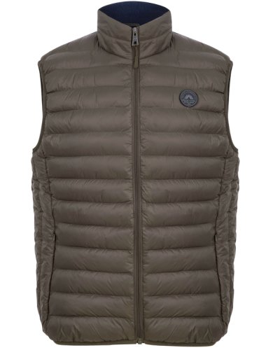 Coats / Jackets Mentari Quilted Puffer Gilet with Fleece Lined Collar in Khaki - Tokyo Laundry / S - Tokyo Laundry