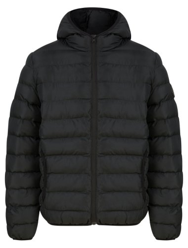 Coats / Jackets Tayten Quilted Puffer Jacket with Hood in Jet Black - Tokyo Laundry / XL - Tokyo Laundry