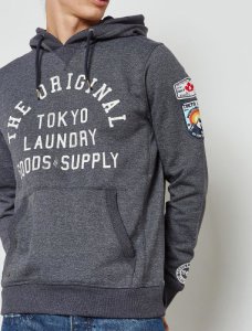 Hoodies / Sweatshirts Timberfield Pullover Hoodie With Patches In Dark Navy – Tokyo Laundry / S - Tokyo Laundry