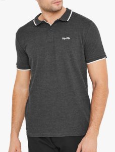 Polo Shirts Cafe Racer Polo Shirt In Charcoal Marl - Tokyo Laundry / S - Tokyo Laundry