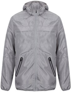Sale Promo Cuba Lightweight Hooded Windbreaker Jacket In Silver Grey - Tokyo Laundry / S - Tokyo Laundry