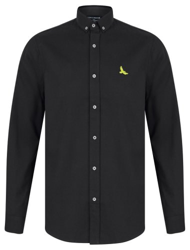 Shirts Ashbourne 2 Cotton Twill Long Sleeve Shirt in Jet Black - Kensington Eastside / XL - Tokyo Laundry