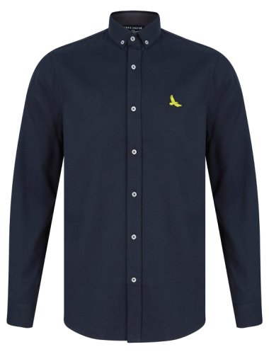Shirts Ashbourne 2 Cotton Twill Long Sleeve Shirt in Sky Captain Navy - Kensington Eastside / M - Tokyo Laundry
