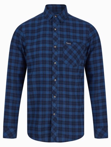Shirts Yoho Yarn Dyed Checked Cotton Flannel Shirt in Galaxy Blue - Tokyo Laundry / S - Tokyo Laundry