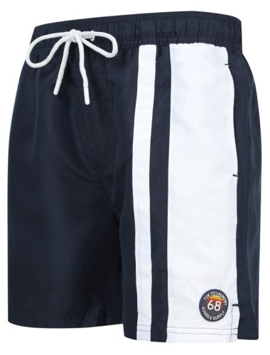 Swim Shorts Tillamook Striped Swim Shorts in Sky Captain Navy - Tokyo Laundry / S - Tokyo Laundry