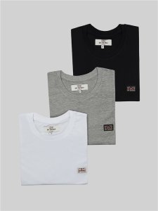 Baxter 3 Pack Jersey Tee Multi coloured | Ben Sherman - Small