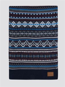 Men's Navy Fairisle Knitted Scarf | Ben Sherman | Est 1963 - One Size