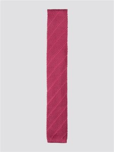 Men's Wine Striped Knitted Necktie | Ben Sherman | Est 1963 - One Size