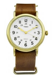 Timex - Exclusive weekender watch on a tan leather strap