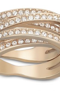 Ladies Swarovski Jewellery Spiral Ring 52 5063923