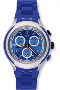 Unisex Swatch Blue Attack Chronograph Watch YYS4017AG