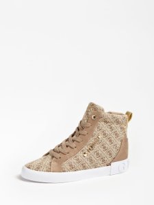 Guess Portly Logo-Print High-Top Sneaker