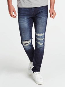 Guess Skinny Fit Jeans With Abrasions