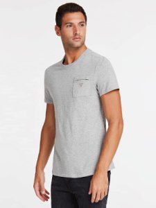 Guess Triangle Logo Detail Pocket Front T-Shirt