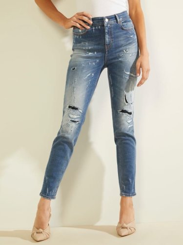 Guess - Skinny jeans abriebstellen