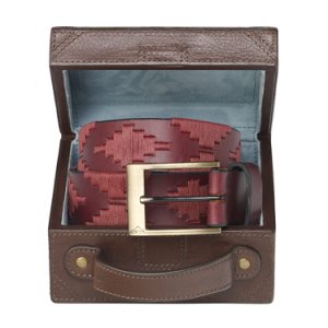 Pampeano Vino Polo Belt with Luggage Trunk Gift Box