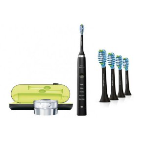 Philips Sonicare DiamondClean Deep Clean Toothbrush - Black & 4 Head Black Pack HX9044/27