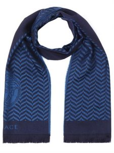 Versace Collection 100% Wool Scarf – Blue
