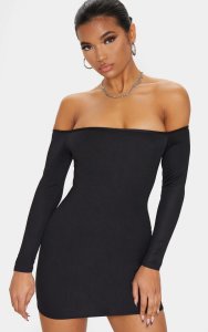 Black Bardot Bodycon Dress