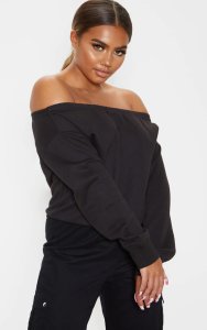 Black Bardot Sweater