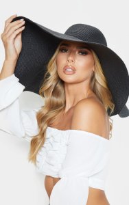 Black Extra Large Oversized Sun Hat