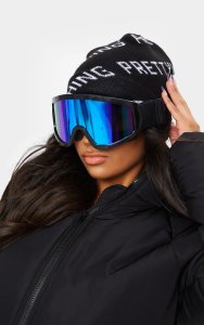 Black PVC Revo Ski Goggles