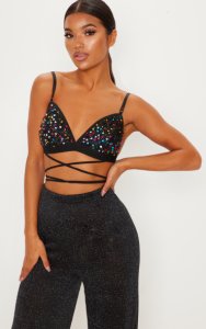Cicely Multi Sequin Harness Bralet