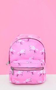 PRETTYLITTLETHING Unicorn Pink PU Backpack, Pink