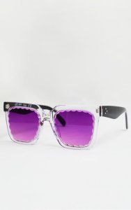 Purple Square Frame Sunglasses