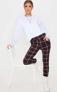 Red Check Skinny Trouser