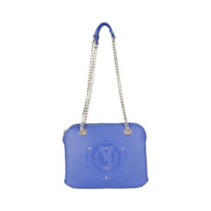 Versace Jeans Embossed Logo Chain Bag - Blue