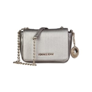 Versace Jeans Silver Cross Body Bag with Chain Strap
