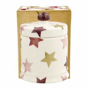 Emma Bridgewater Pink & Gold Stars Small Lidded Candle (Boxed)