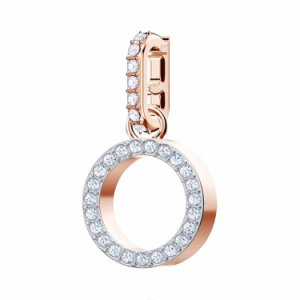 Swarovski Remix Collection O Charm, White, Rose Gold Plated