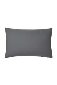 Bedeck of Belfast Plain Dye Cotton Percale Housewife Pillowcase -  Grey