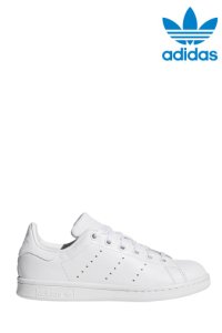 Boys adidas Originals Stan Smith Youth Trainers -  White