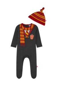 Boys F&F Harry Potter Sleepsuit -  Grey