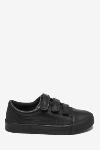 Boys Next Black Leather Skate Strap Shoes (Older) -  Black