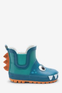 Boys Next Blue Warm Lined Dinosaur Chelsea Boot Wellies (Younger) -  Blue