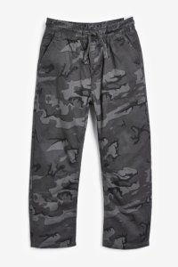 Boys Next Camouflage Lined Pull-On Trousers (3-16yrs) -  Grey