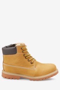 Boys Next Honey Leather Work Boots (Older) -  Brown