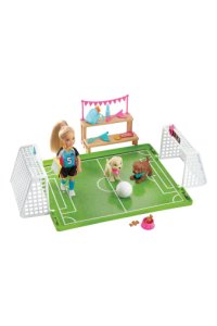 Girls Barbie Chelsea Football Playset