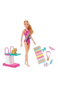 Girls Barbie Dreamhouse Adventures Swim 'N Dive Doll & Accessories