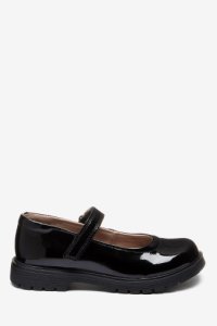 Girls Next Black Patent Chunky Mary Janes Shoes (Older) -  Black