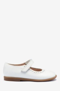 Girls Next White Leather Mary Jane Shoes (Younger) -  White